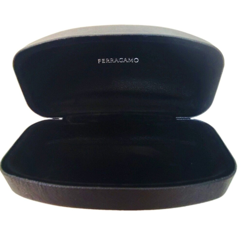 Ferragamo Black Hard Shell Eyeglasses Sunglasses Case Large Excellent Condition